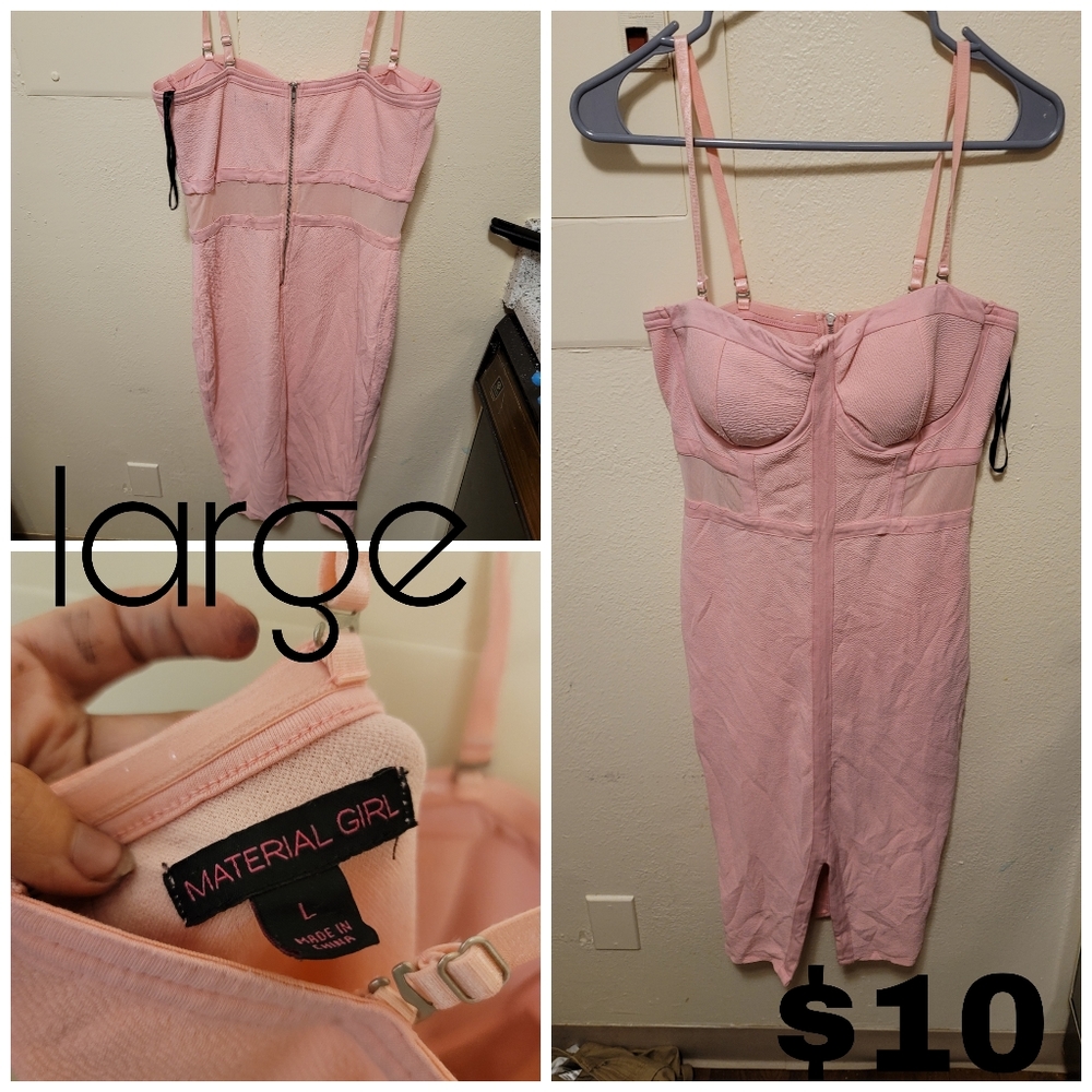 Large pink midi dress